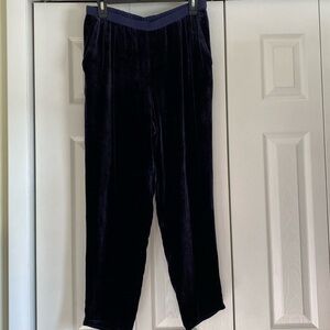 Eileen Fisher Navy Velvet Pants Petite Medium
